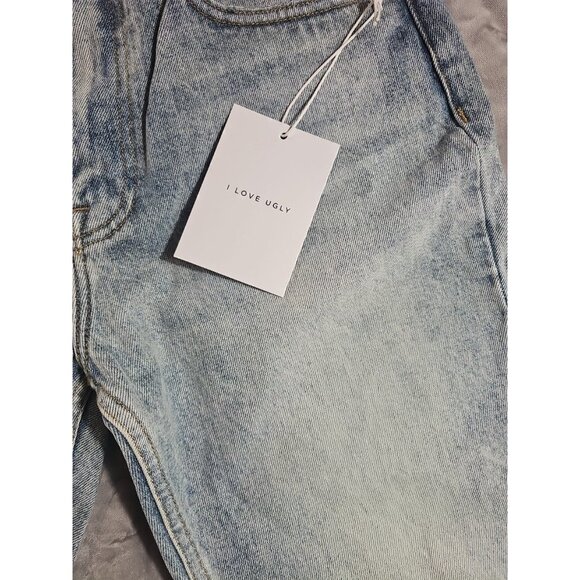 I Love Ugly Men's Light Blue Denim Jeans Size 30 Small "Fear Nothing"(HL91) - Picture 7 of 10